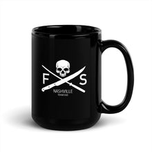 Load image into Gallery viewer, "Here for the Music" Black Glossy Mug