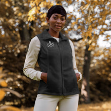 Load image into Gallery viewer, Women’s Skull and Knife Embroidered Columbia fleece vest
