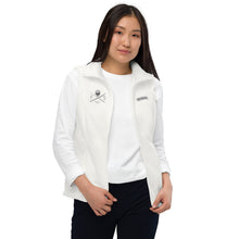 Load image into Gallery viewer, Women’s Skull and Knife Embroidered Columbia fleece vest
