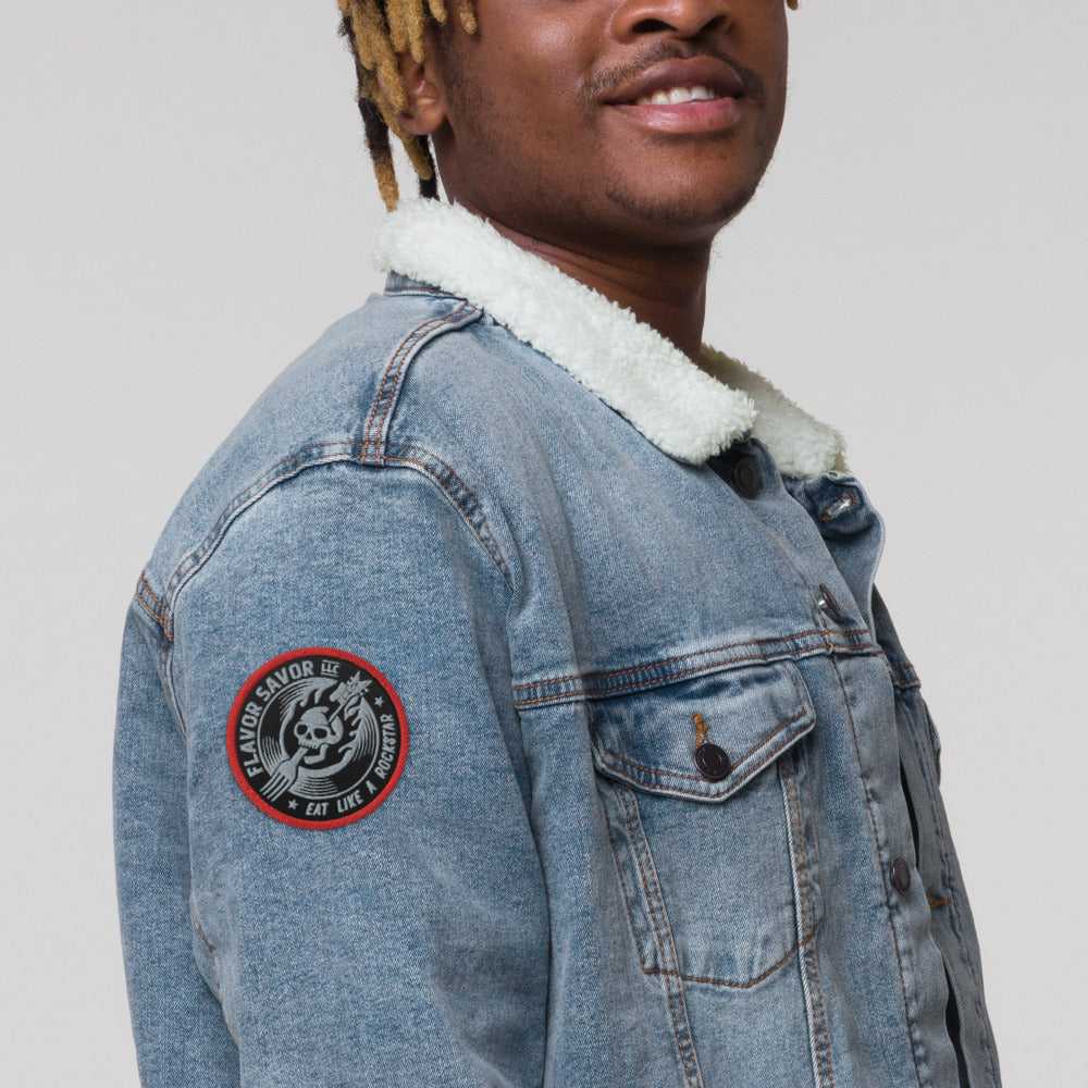 FS logo Red outline- gray logo Embroidered patch