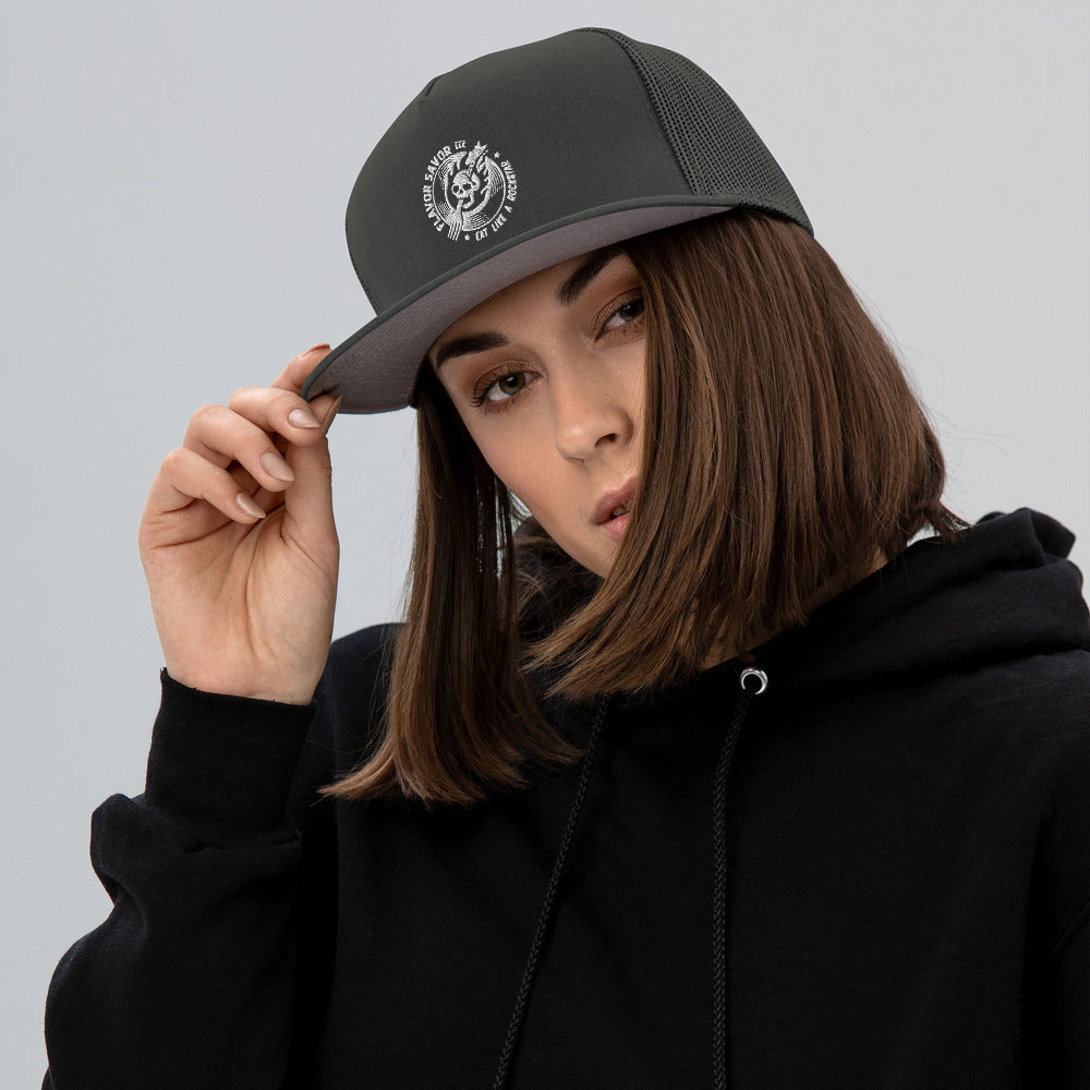 Char coal Gray Mesh Back Snapback