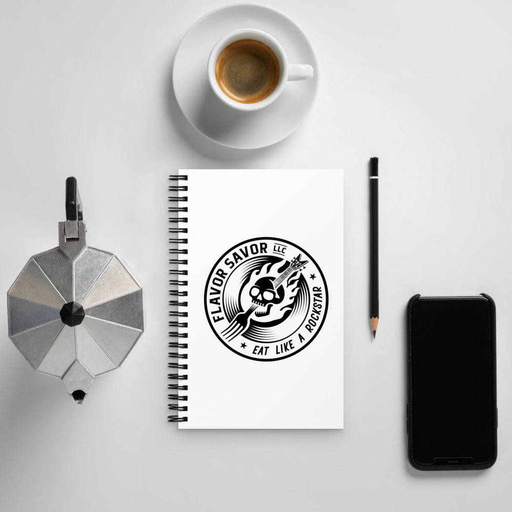 Flavor Savor Logo Spiral Recipe notebook