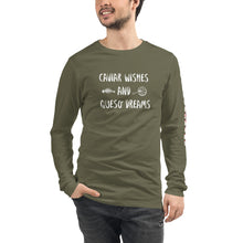 Load image into Gallery viewer, Caviar Wishes and Queso Dreams Unisex Long Sleeve Tee
