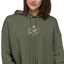 Load image into Gallery viewer, Knife and Steel ladies Crop Hoodie-embroidered
